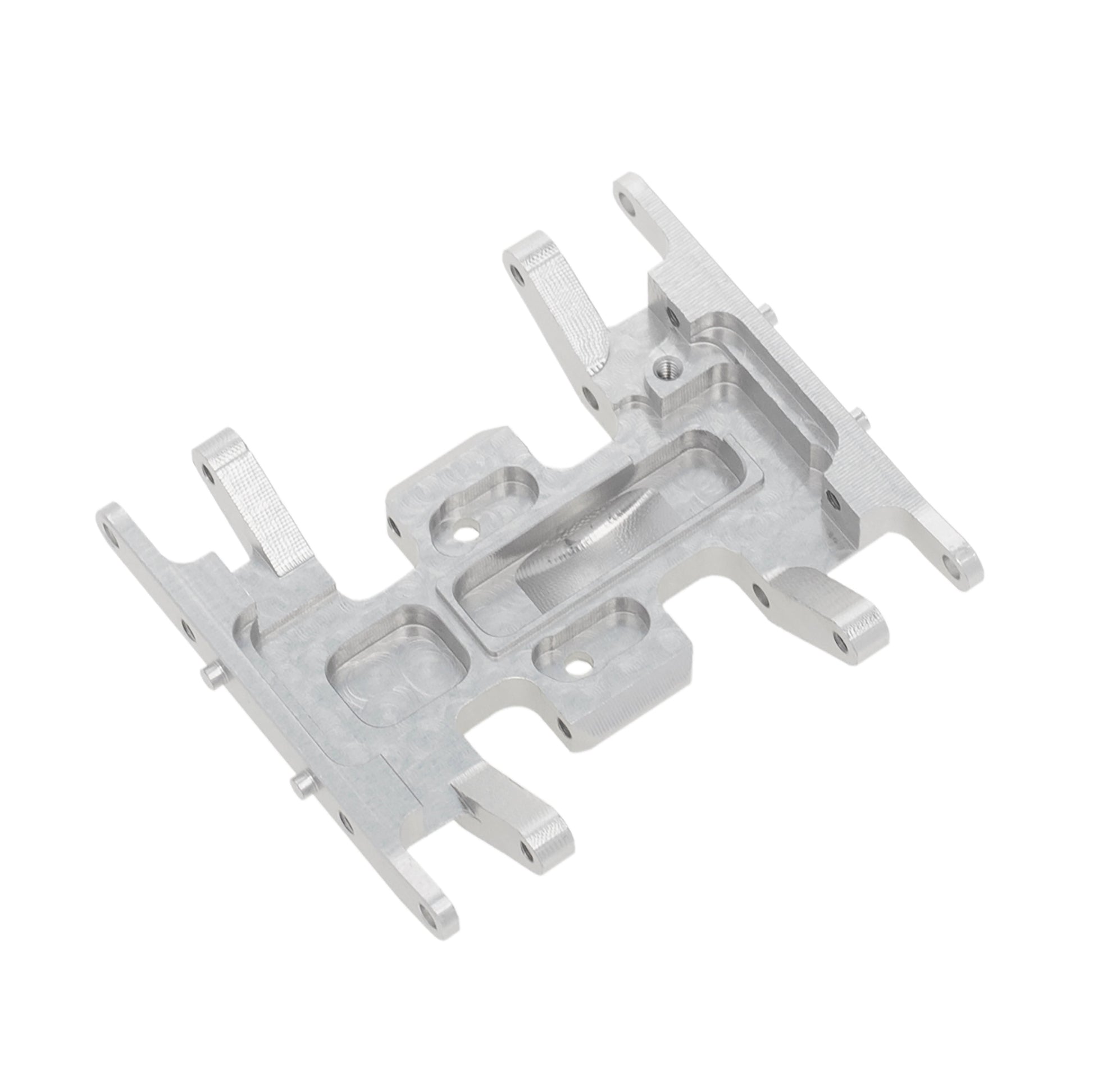 Silver SCX24 Transmission Skid Plate