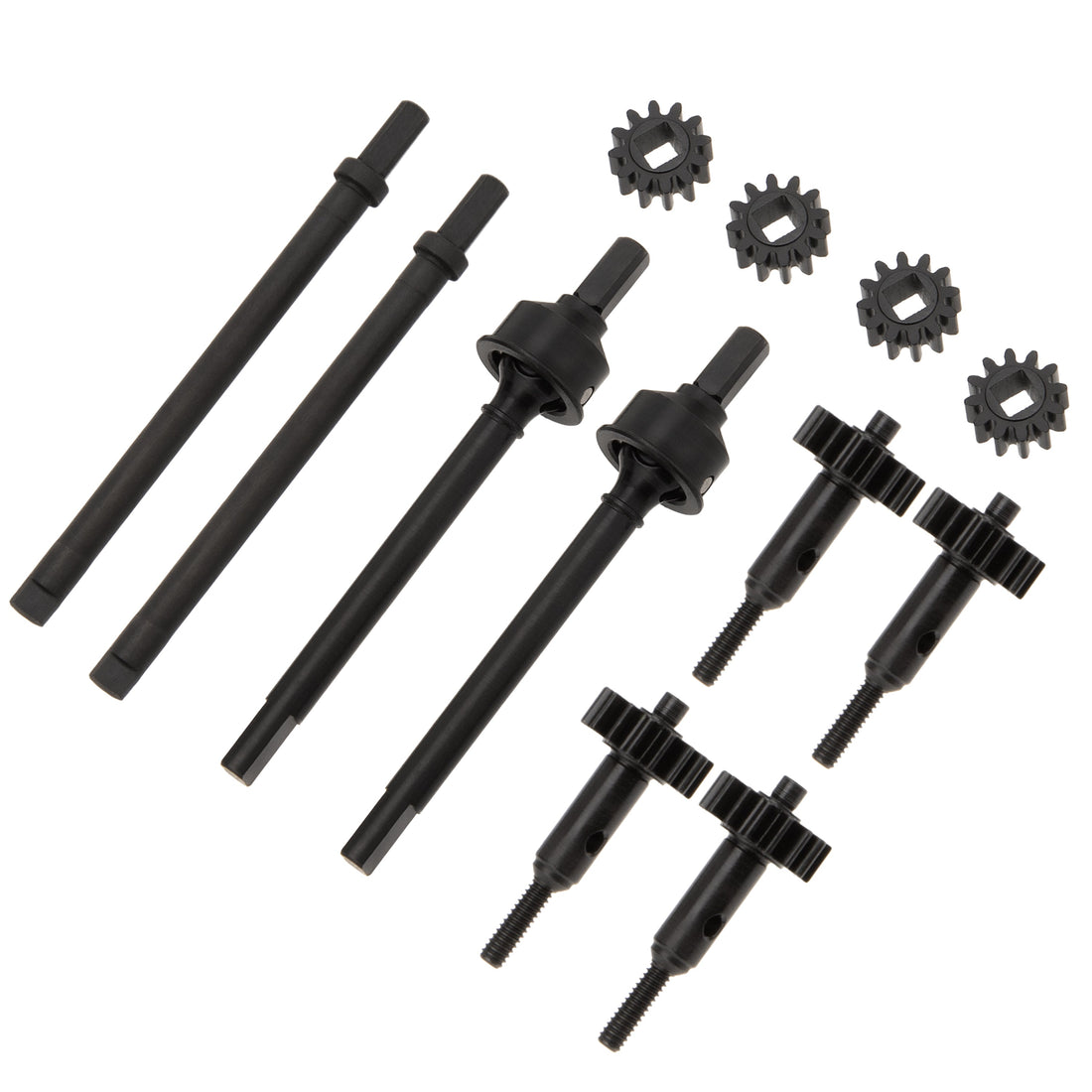 SCX24 +6.2MM Portal axle front and rear axle CVD shafts