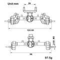 SCX24 Metal Portal Front Rear Axles Size