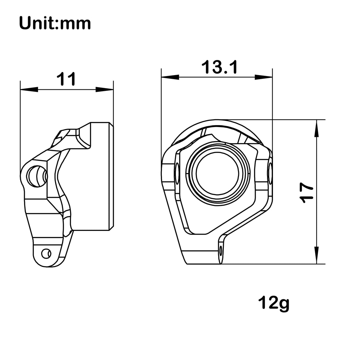 SCX30 Brass Steering Knuckles