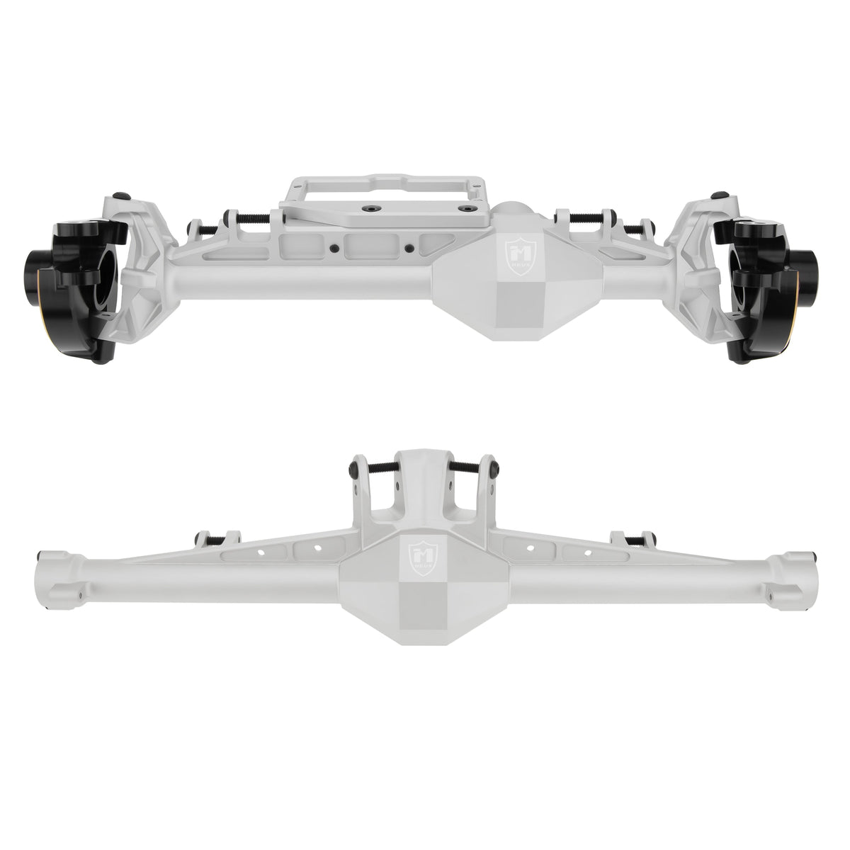 Silver Redcat Vertex-6 front rear axle housings
