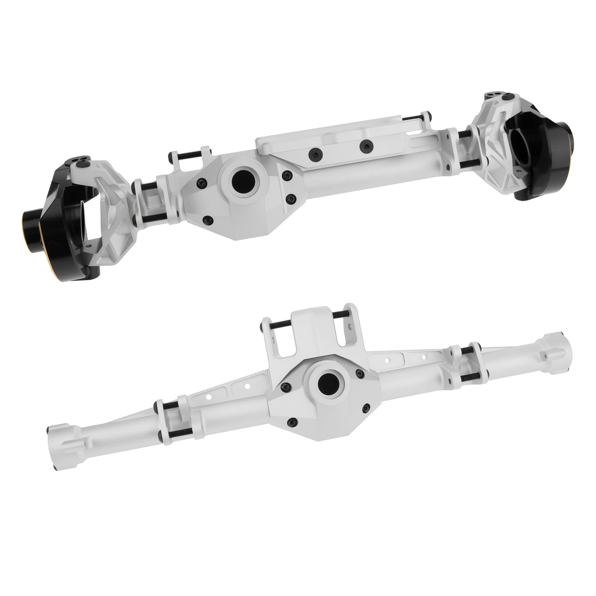 Silver Redcat Vertex-6 front rear axle housings