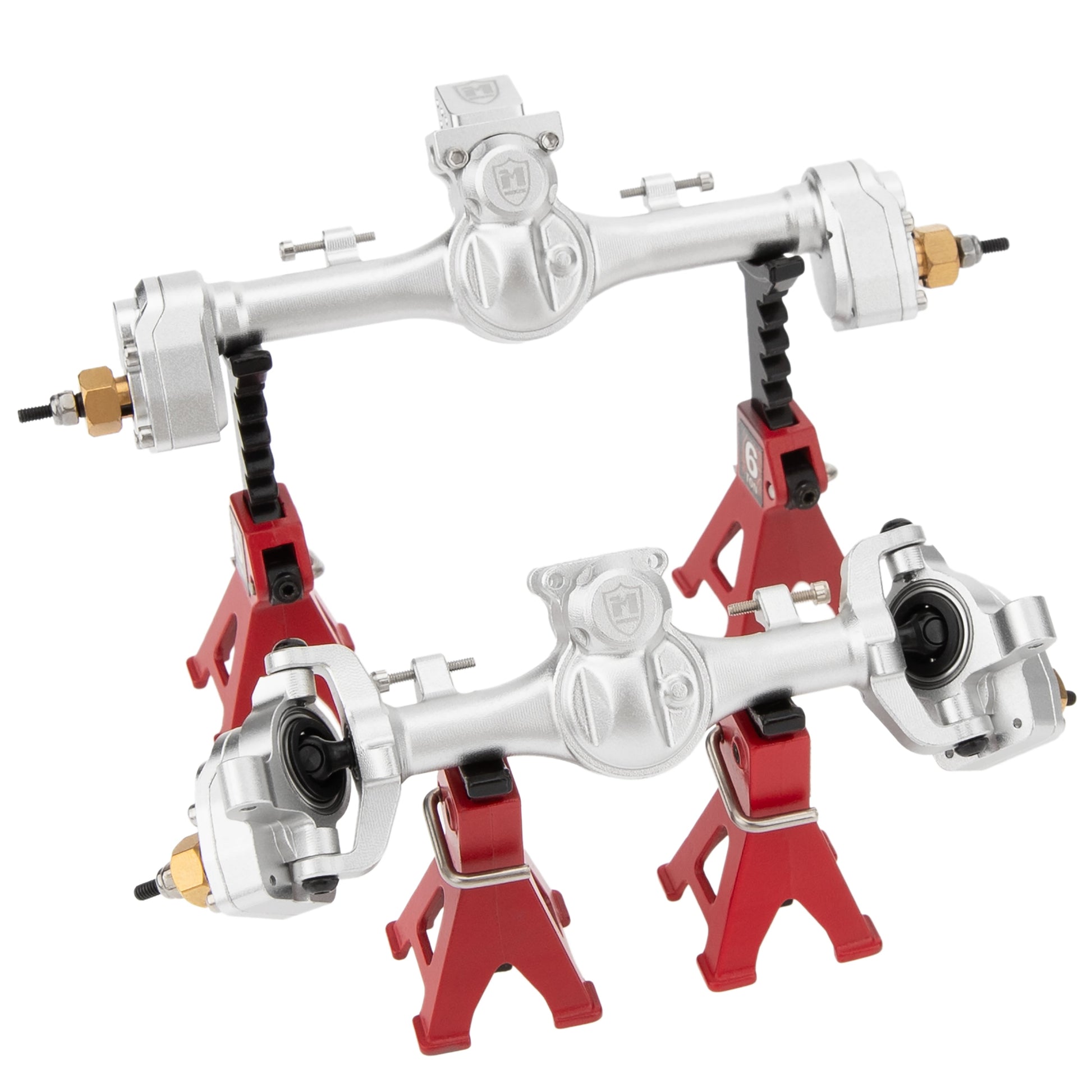 Silver SCX24 Metal Portal Front Rear Axles 