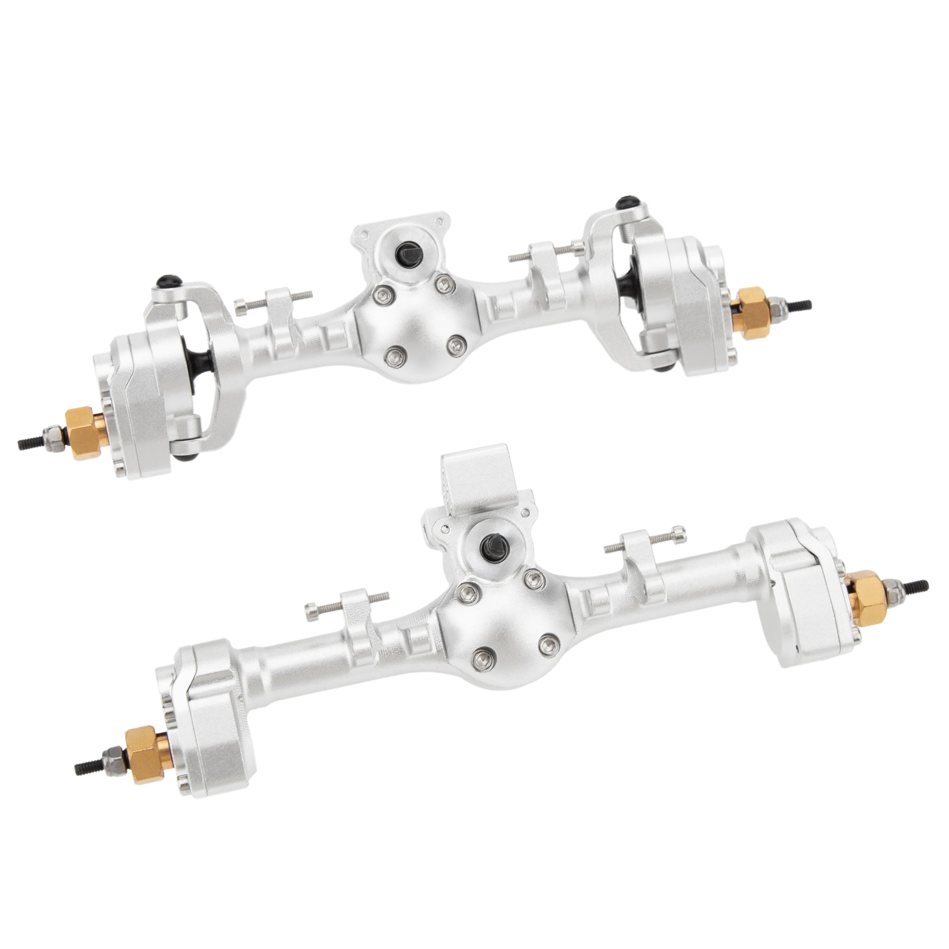 Silver SCX24 Metal Portal Front Rear Axles