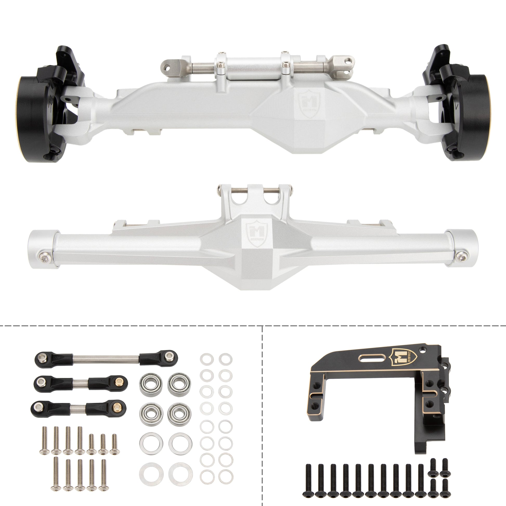 Silvery White H10 Optic Isokinetic Front Rear Axles Housings Package