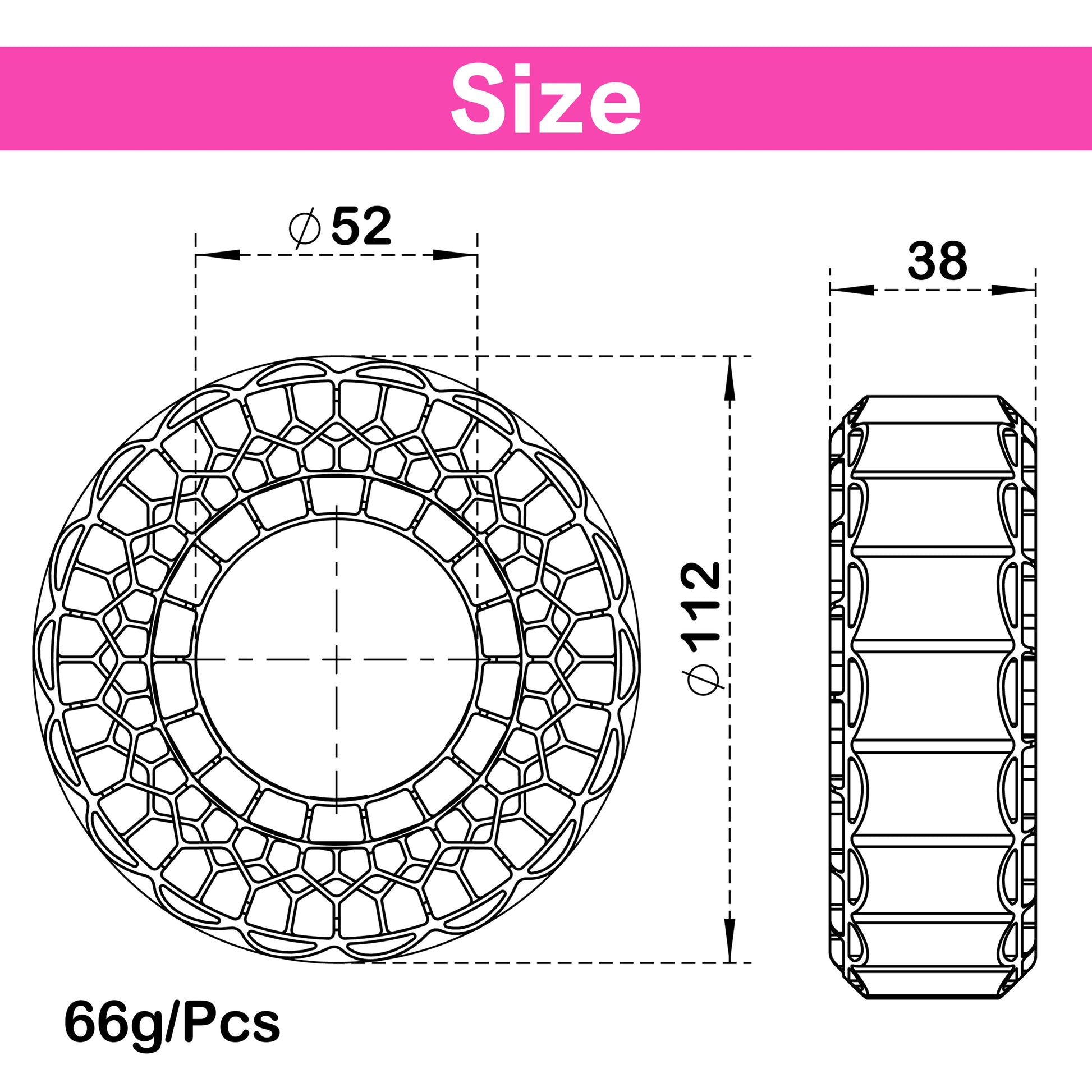 Super Soft Silicone Rubber Inserts Size for 1.9-Inch mud terrain tires