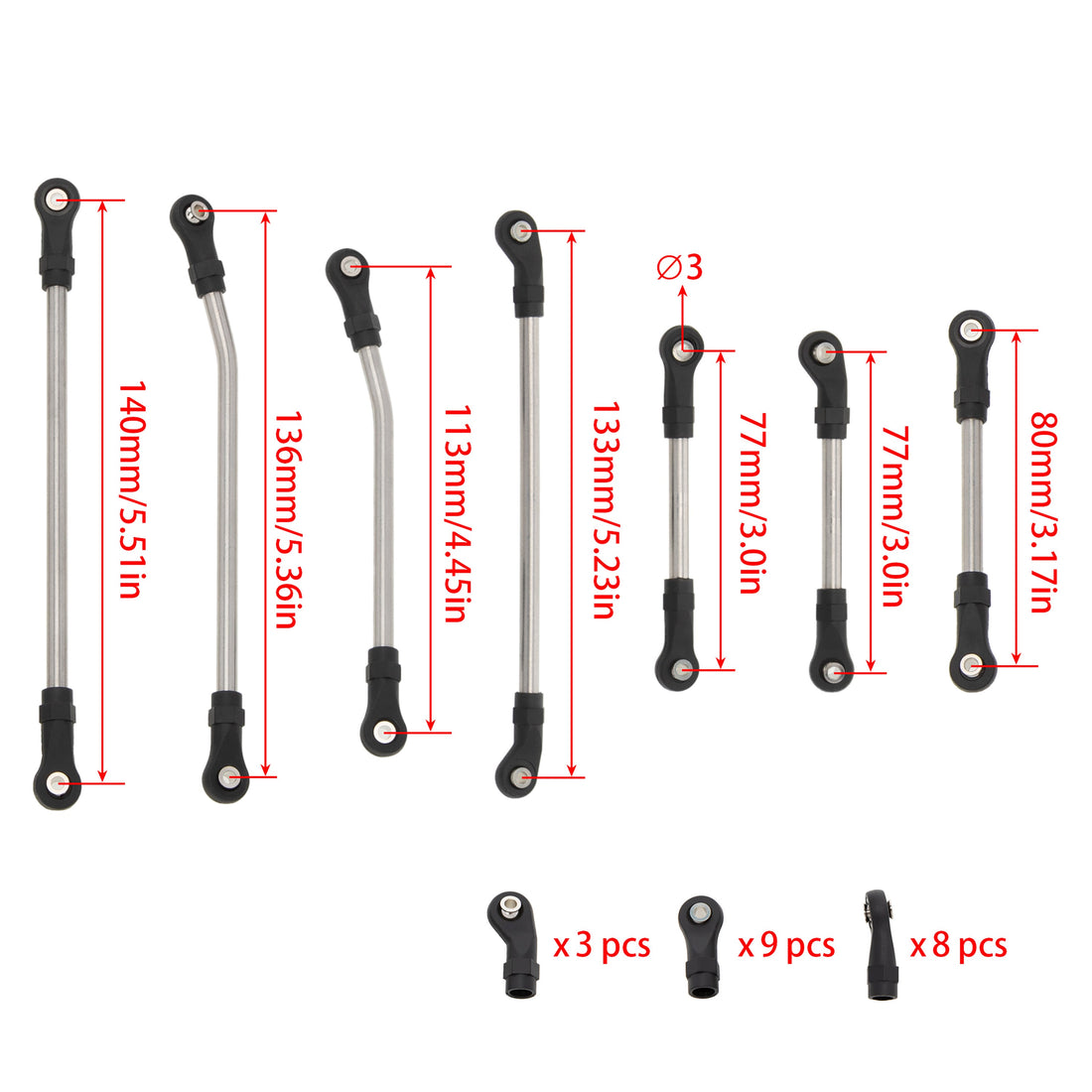 10pcs TRX-4 Stainless Steel Links