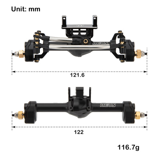 MEUS Racing TRX4M Metal Portal Axles Upgrade Ground Clearance +7MM for 1/18 TRX4M RC Cars