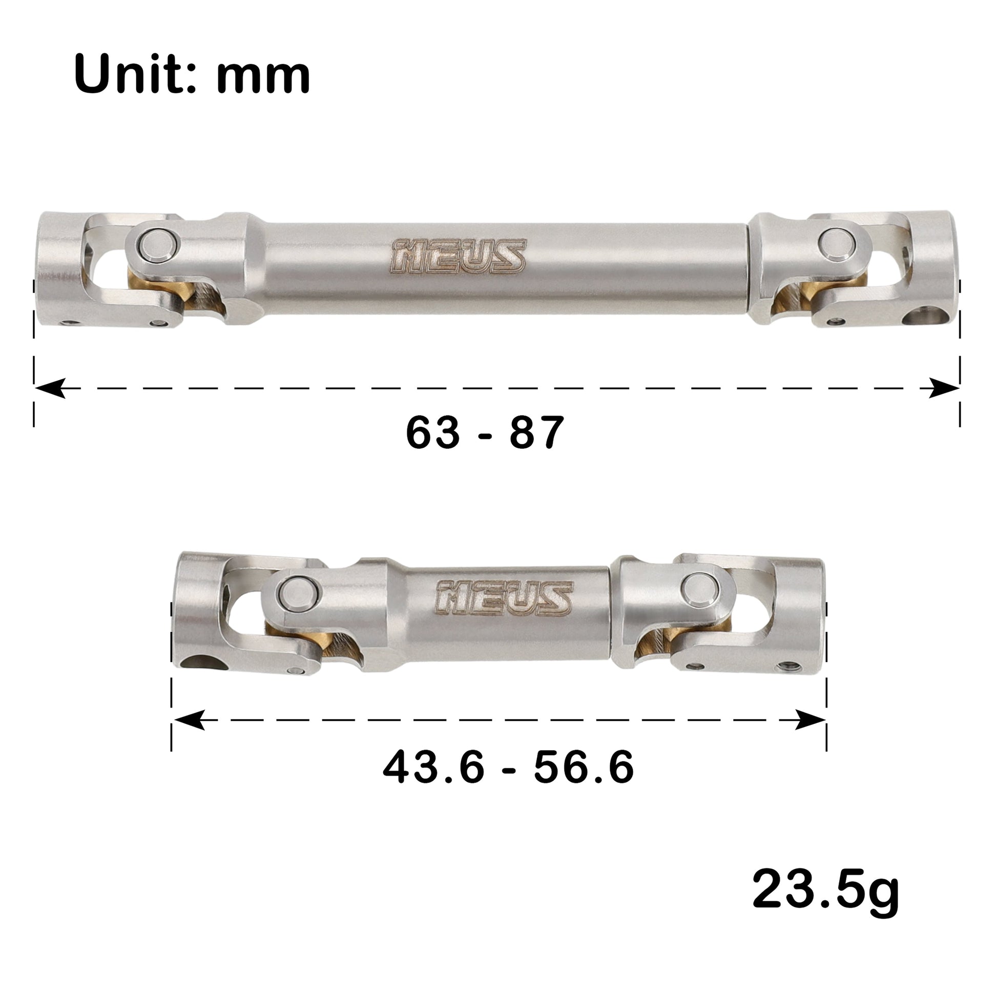 TRX4M Stainless Steel Drive Shafts For MEUS MB18 