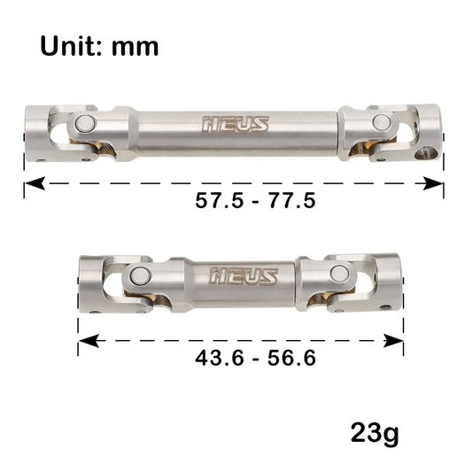 TRX4M Stainless Steel Drive Shafts For TRX4M Defender Bronco