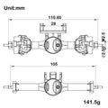 TRX4M V2 Metal Isokinetic Axles Size