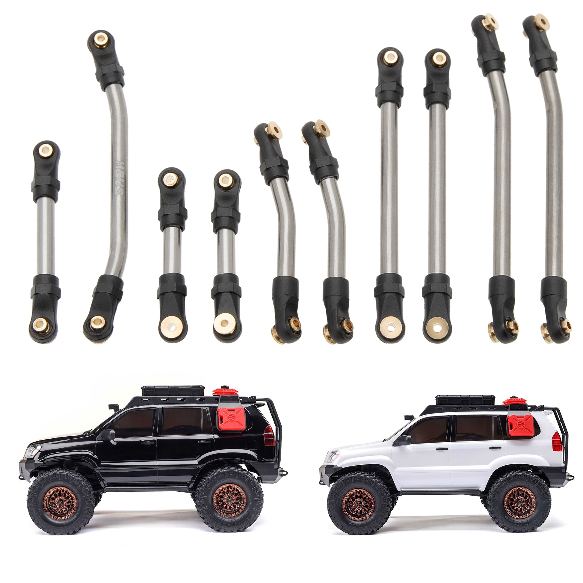 Titanium SCX24 GX 470 High Clearance Chassis & Steering Links 