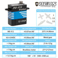 V2 12.5KG Brushless High Torque Servo Specifications
