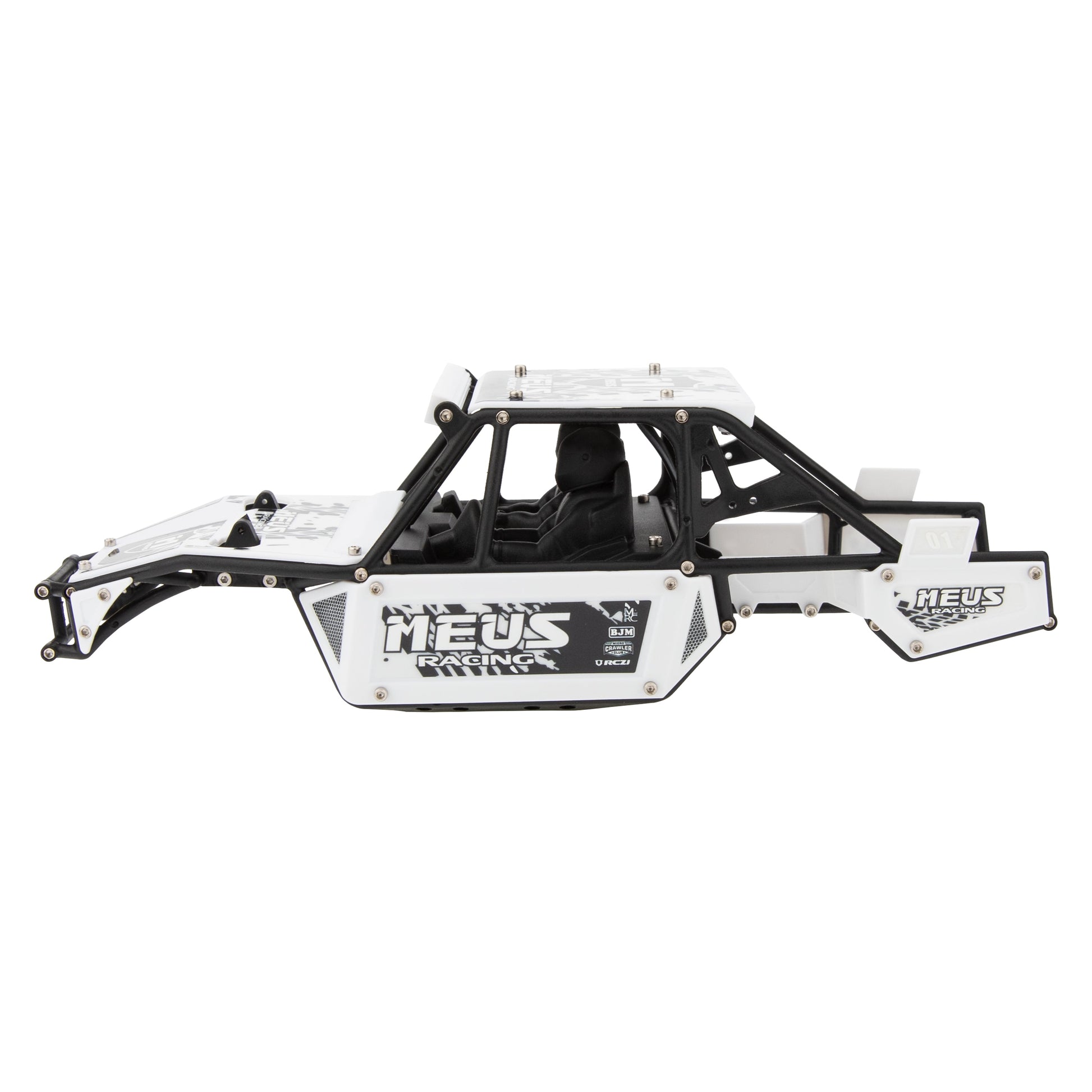 White SCX24 Mantis Roll Cage Chassis Body Shell kit