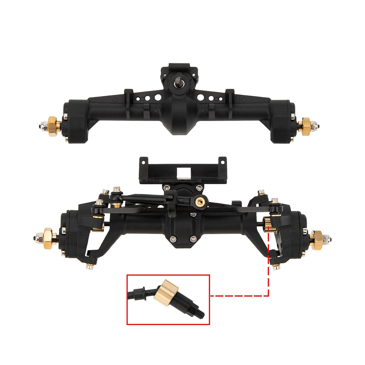 Plastic Nylon Front Rear Portal Axles for SCX24
