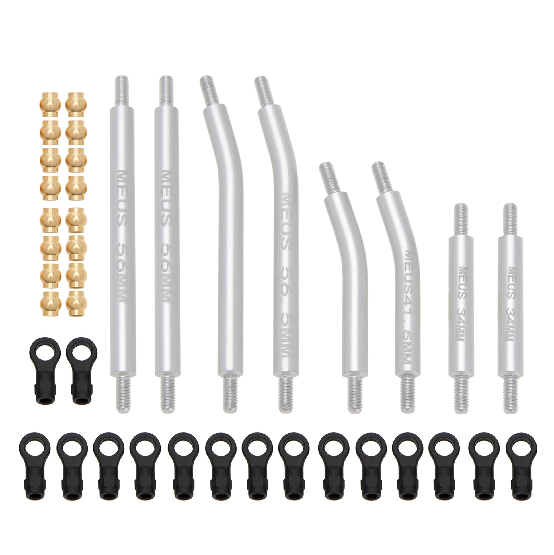 Silver Aluminum Chassis Links for TRX4M Defender Bronco